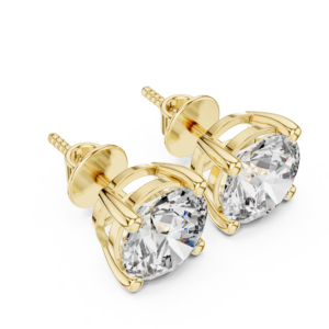 Classic 1 Carat Lab Diamond Gold Studs