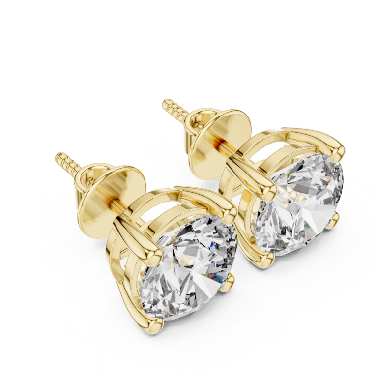 Classic 1 Carat Lab Diamond Gold Studs