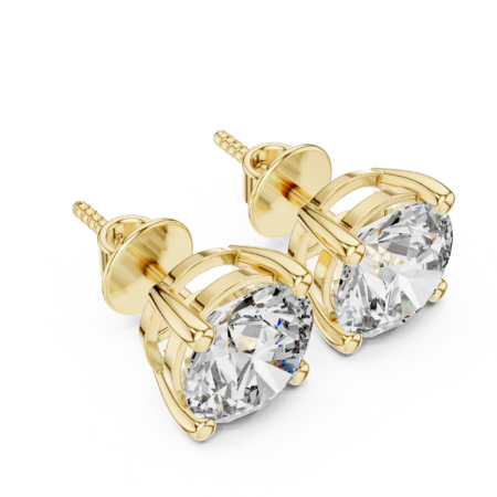 Classic 1 Carat Lab Diamond Gold Studs