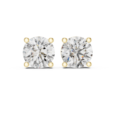 Classic 1 Carat Lab Diamond Gold Studs